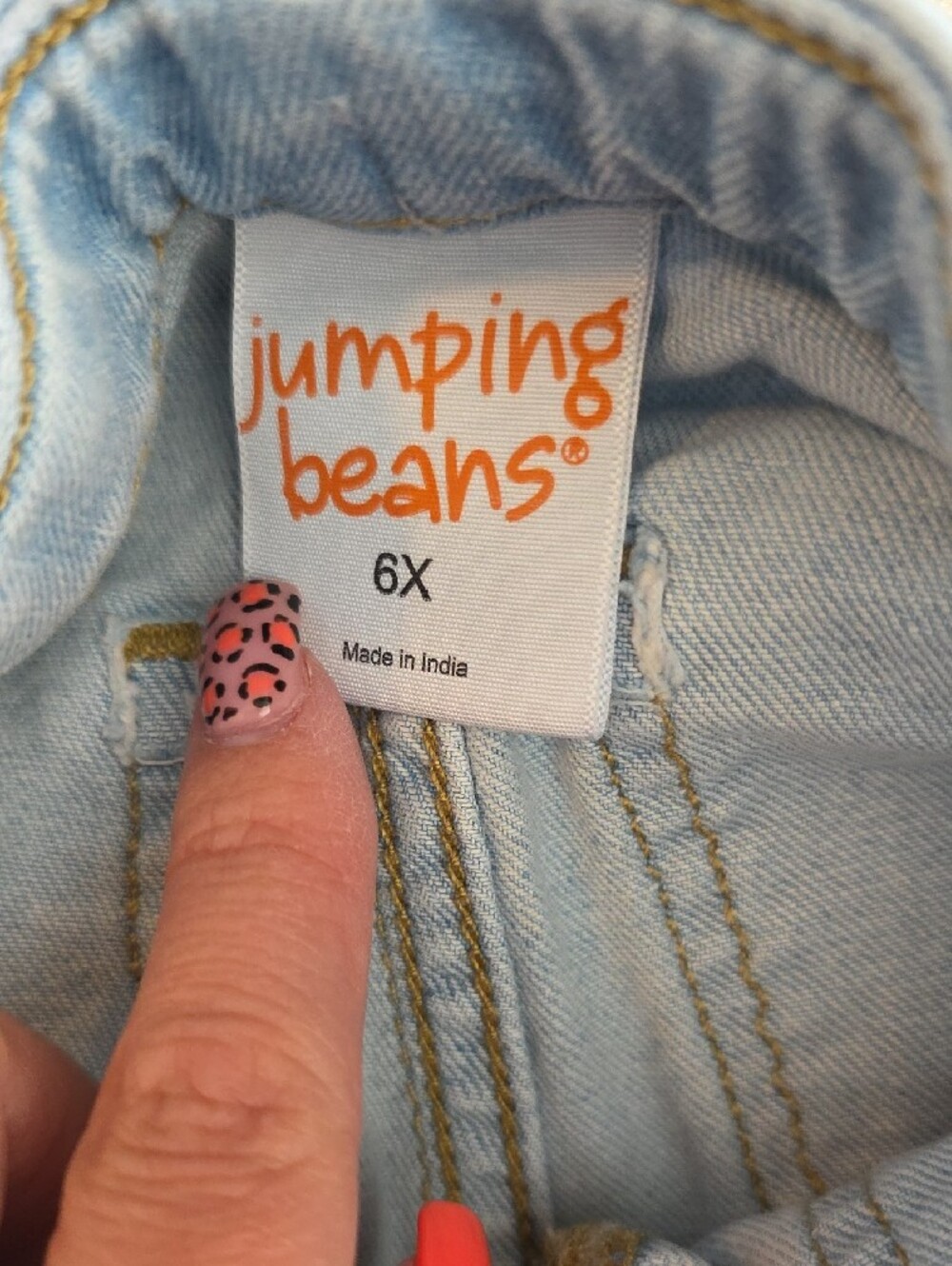 jumping beans Light Blue Denim Jeans with Floral Embroidered Pockets - Picture 2 of 4